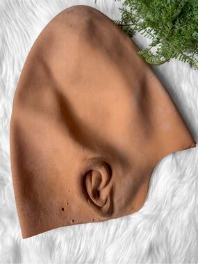Conehead Costume Prop Latex Mask Bald Cap Halloween Cosplay 1993 Vintage Alien